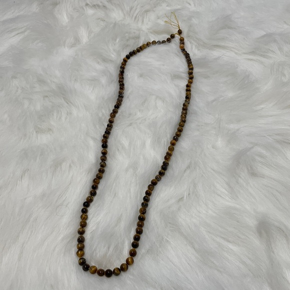 Third Eye Pinecone Pendant and Tigers Eye Beaded Necklace Festival Bundle - Picture 4 of 10